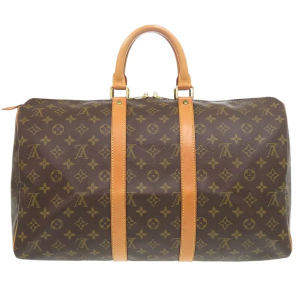 Louis Vuitton LV Bag Monogram Boston Keepall Brown